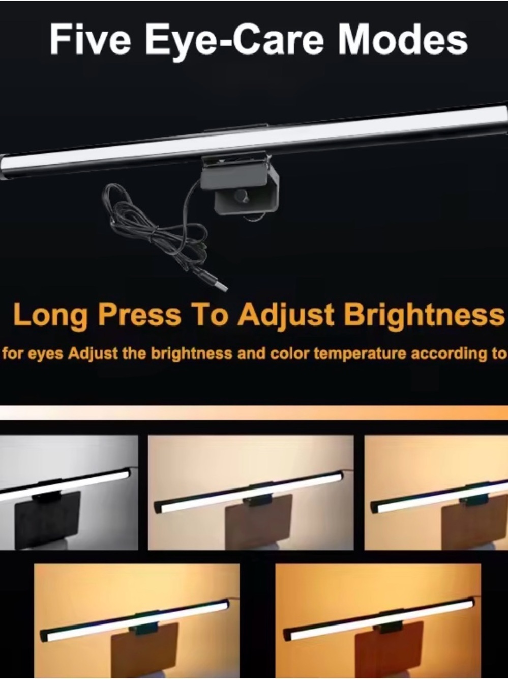 LED Light Dimmable For Computer Screen Reading Light New - Picture 5 of 7